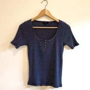 J Crew Striped Scoop-neck Top